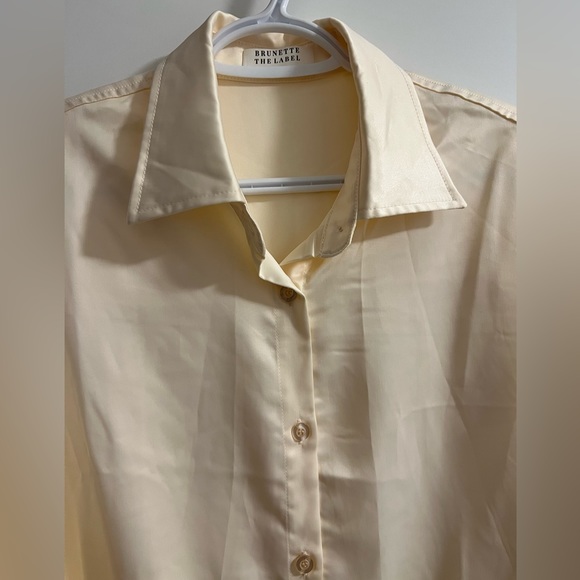 Brunette the Label: Stain Button Up Shirt in Off White - Picture 4 of 4
